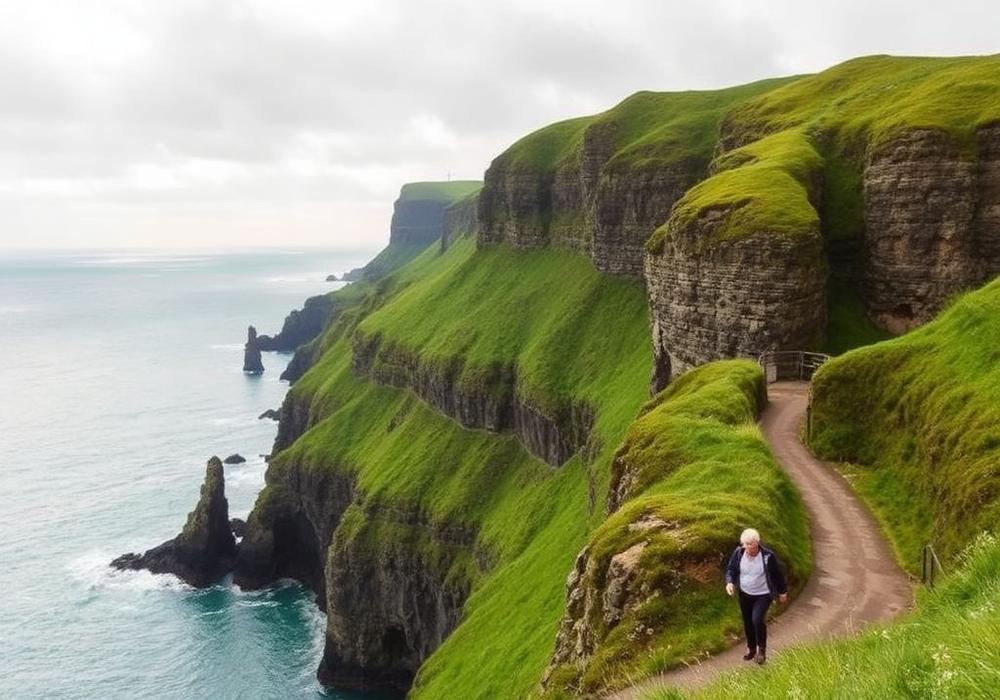 Falésias verdes de Howth, na Irlanda